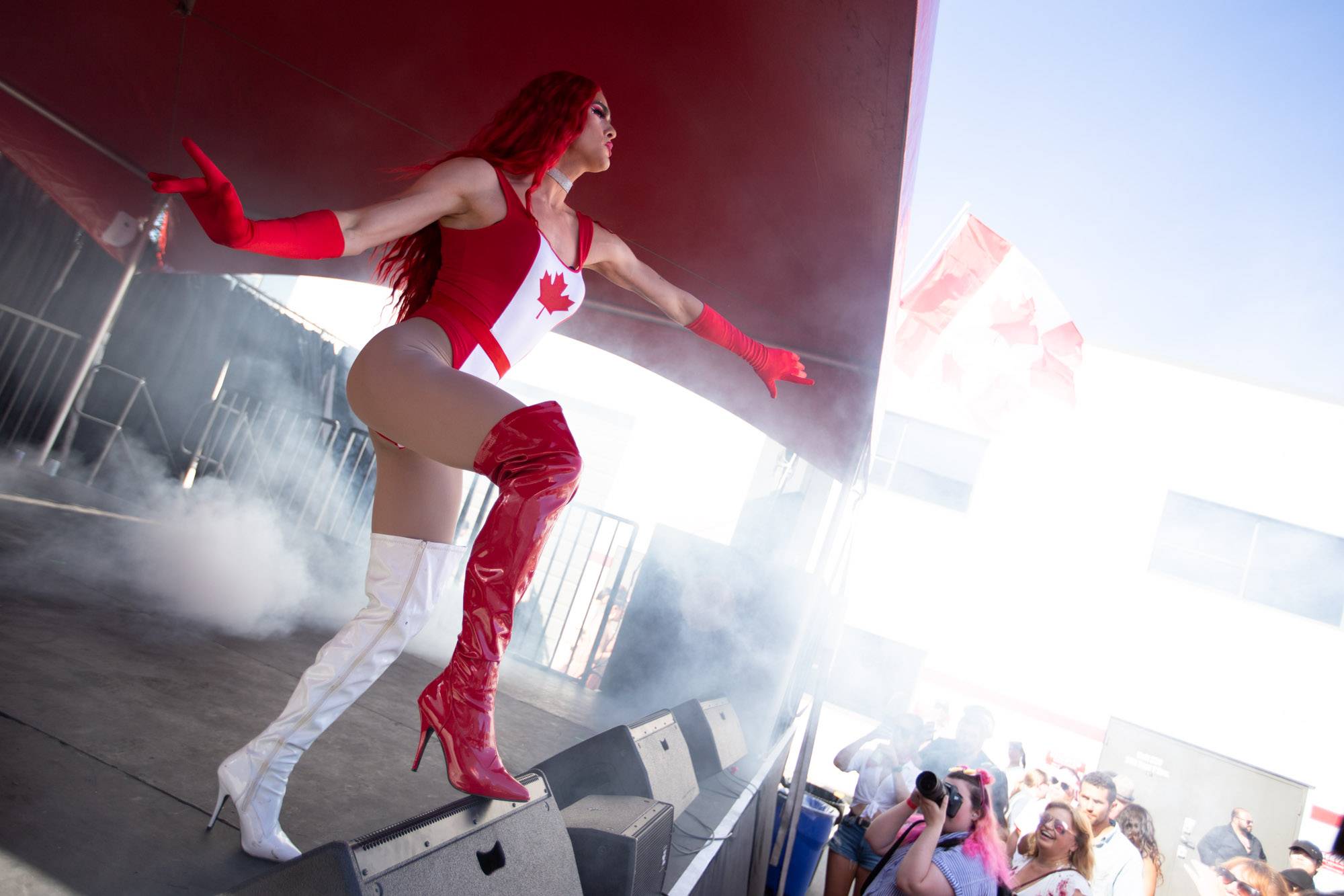 Drag Show at the Red Truck Canada Day Block Party, Vancouver, Jun 30 2019. Kirk Chantraine photo.